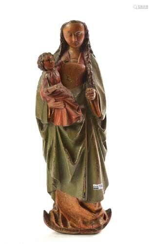 "Vierge à l'Enfant de l'Assomption" en bois sculpt...