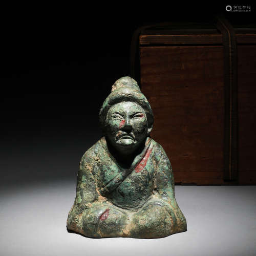 漢 青銅胡人物坐像