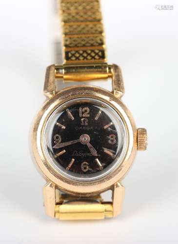 An Omega Ladymatic gilt metal fronted and steel backed lady'...