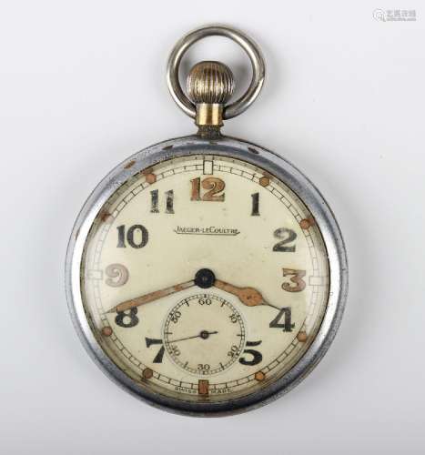 A Jaeger-LeCoultre chrome plated base metal cased MoD issue ...