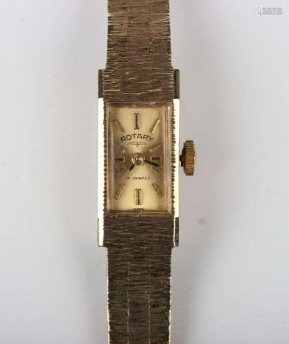 A Rotary 9ct gold lady's bracelet wristwatch with Accurist m...