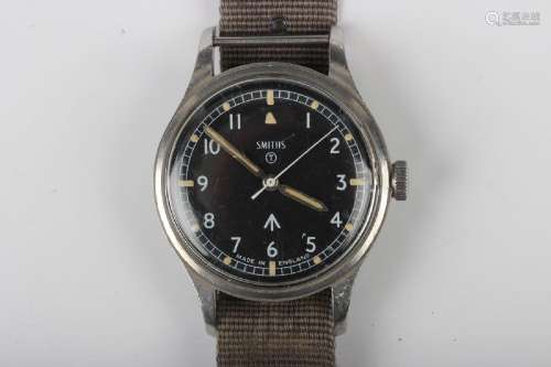 A Smiths MoD issue steel cased gentleman's wristwatch, the s...