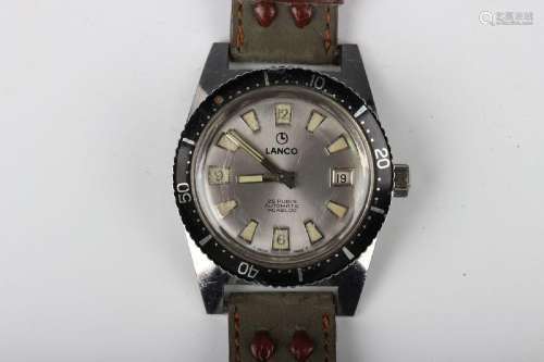 A Lanco automatic submariner stainless steel cased gentleman...