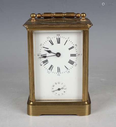 An early 20th century French lacquered brass carriage alarm ...