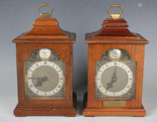 A 20th century mahogany mantel timepiece with Rotherhams mov...