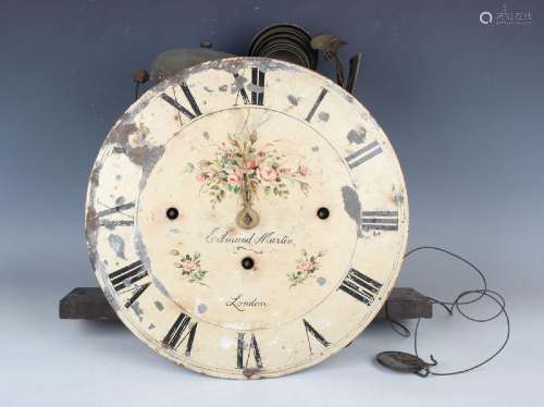 An early 19th century eight day three train longcase clock m...