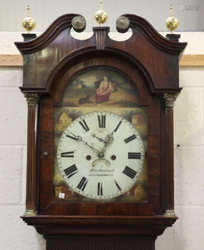 A George III mahogany longcase clock with eight day movement...