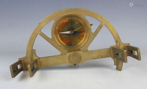 A 19th century French brass graphometer, signed 'Cachet a Pa...