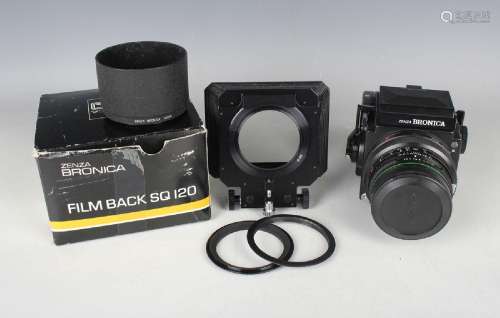 A Zenza Bronica ETRS camera, Serial No. 8123579, with Zenzan...