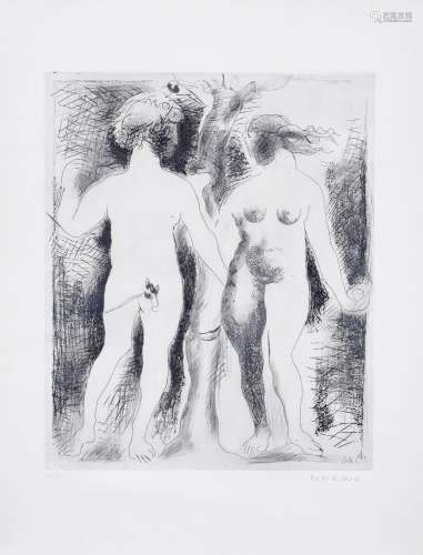 MARINO MARINI 1901-1980 Adam and Eve or the sin 1971