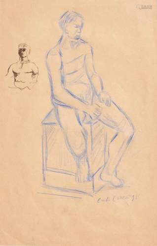 CARLO CARRÀ 1881-1966 Figures study 1931