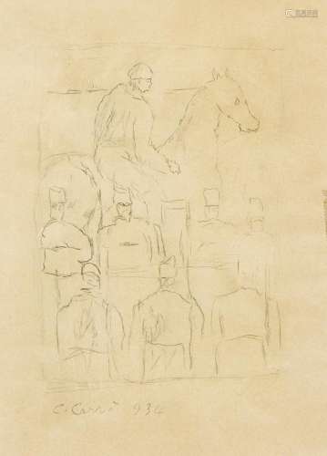 CARLO CARRÀ 1881-1966 Soldier drawing 1934
