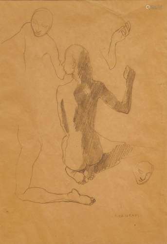 FELICE CASORATI 1883-1963 Study for nude