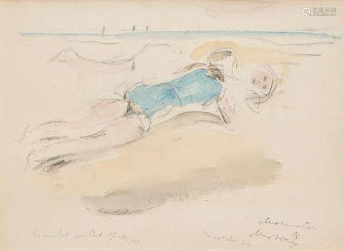 FILIPPO DE PISIS 1896-1956 Bimbe sulla spiaggia (Children by...