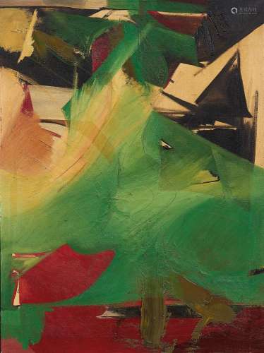 PIETRO RUGGERI 1930-2009 Green Landascape 1964-1965