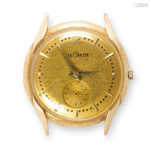 A fourteen karat gold wristwatch, Jaegar Le Coultre