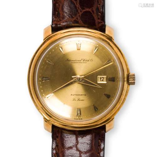 An eighteen karat gold wristwatch, De Luxe, Schaffhausen, IW...