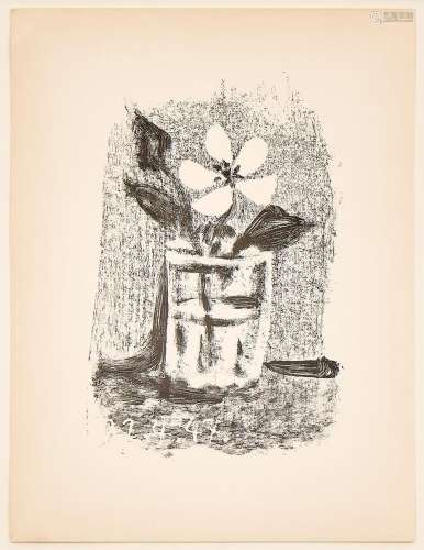 PABLO PICASSO 1881-1973 Fleurs dans un verre