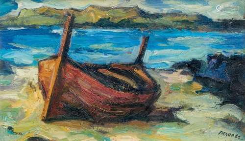 FRANZ FICARA 1926-1994 Beached boat 1965