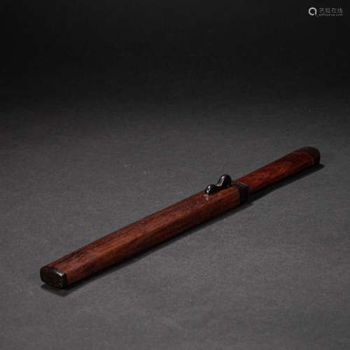 CHINESE ROSEWOOD PAPER KNIFE, QING DYNASTY