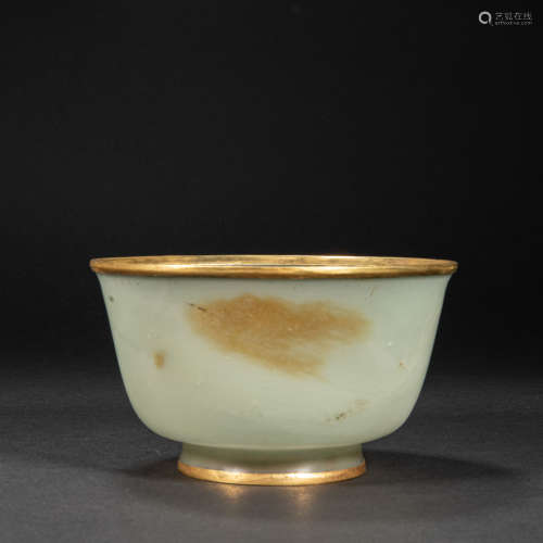 CHINESE HETIAN JADE BOWL, QING DYNASTY