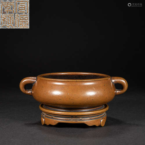 CHINESE COPPER INCENSE BURNER, MING DYNASTY