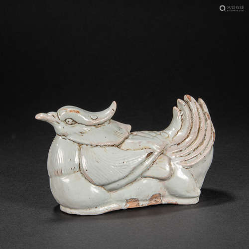 CHINESE WHITE-GLAZED MANDARIN DUCK, YUAN DYNASTY