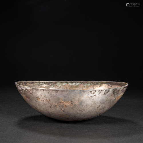 CHINESE SILVER GILT POT, TANG DYNASTY