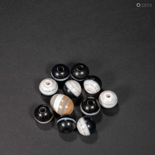 CHINESE AGATE BEADS, TANG DYNASTY