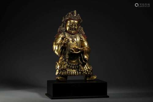 Bronze gilded Buddha statue