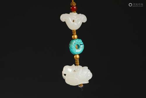 White jade multi treasure string in Qing Dynasty