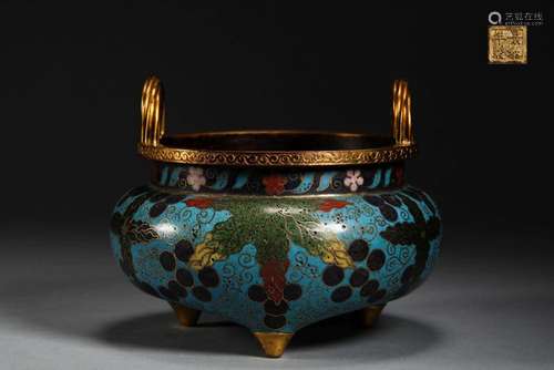 Cloisonne censer in Qing Dynasty