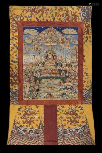 Embroidery Buddhist Thangka in Qing Dynasty