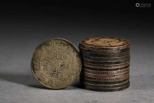 Silver coins of Qing Dynasty