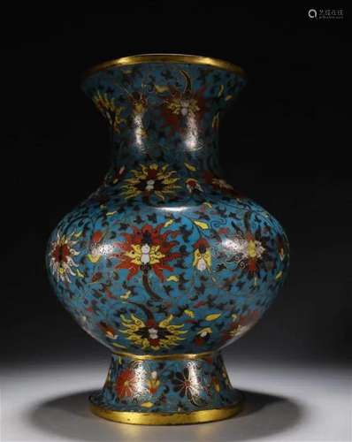 Qing Dynasty Cloisonne bottle