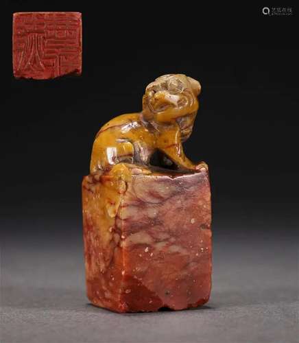 Agalmatolite seal of Qing Dynasty