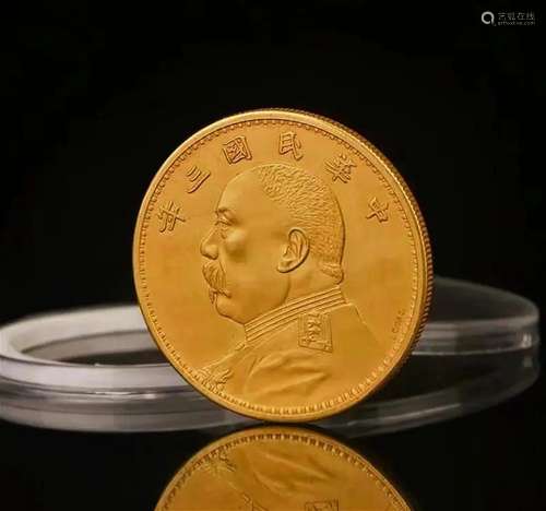 Pure gold coins of Qing Dynasty