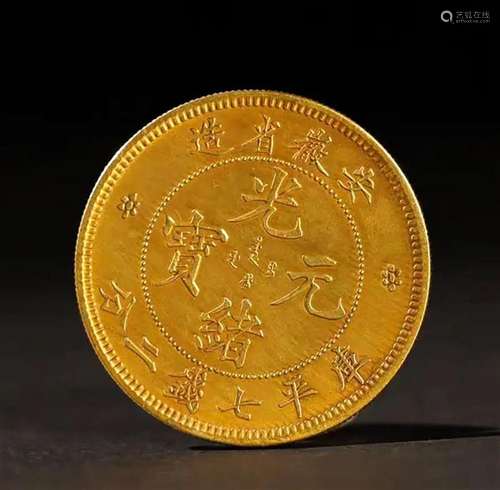 Qing Pure gold coin