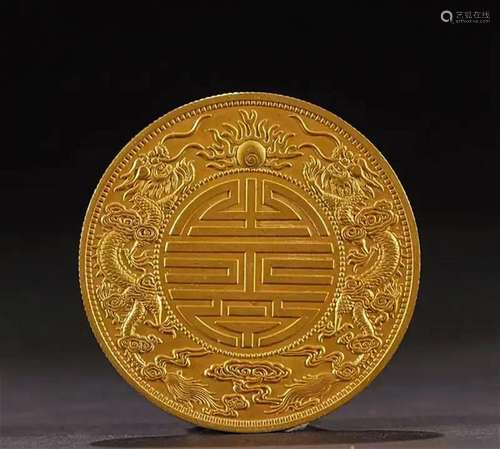 Qing Pure gold coin