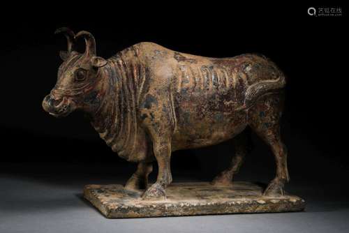 Painted stone ox