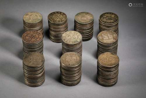 Silver coins of Qing Dynasty