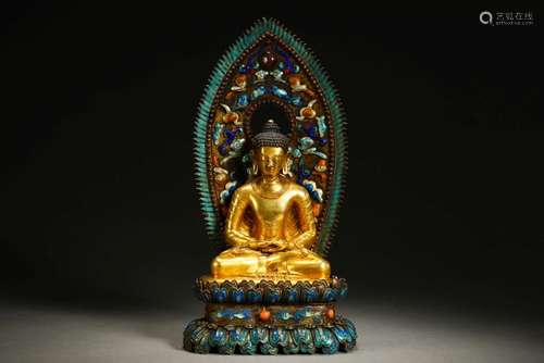 Gilded Buddha statues of the Qing Dynasty