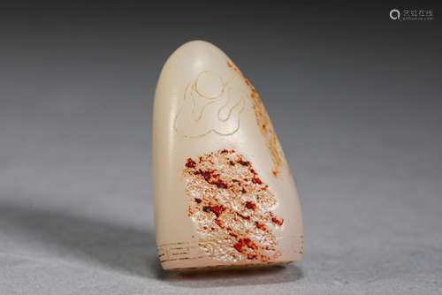 White jade seed seal of Qing Dynasty