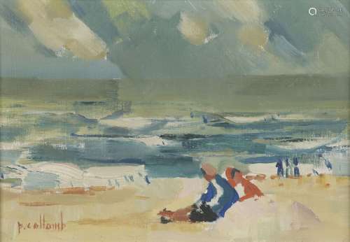 Paul COLLOMB (1921-2010)<br />
La plage<br />
Huile sur toil...