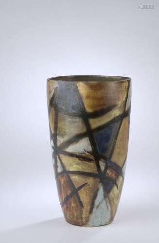 Alexandre KOSTANDA (1921-2007).<br />
Vase en céramique émai...