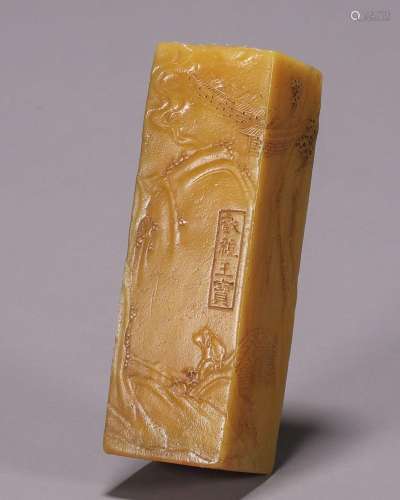 CHINESE SOAPSTONE TIANHUANG SCHOLAR SEAL