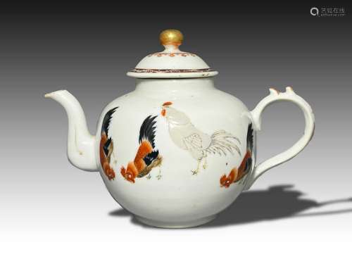 A CHINESE COCKERY TEAPOT, DEPICTING VARIOUS HENS, YONGZHENG ...