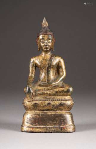 铜鎏金释迦摩尼佛坐像