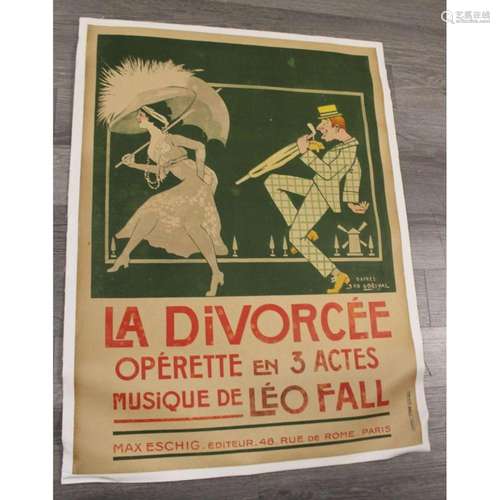 "La Divorsee" Poster On Linen Paper