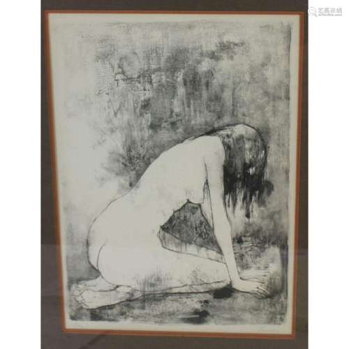 Jean Jansem (1920 - 2013) Litho Nude Girl.